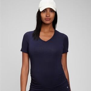 Gapfit breathe Maternity V neck casual athleisure dark blue top